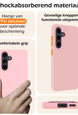 Nomfy Hoesje Geschikt voor Samsung S23 FE Hoesje Siliconen Cover Case - Hoes Geschikt voor Samsung Galaxy S23 FE Hoes Back Case - 2-PACK - Lichtroze