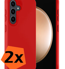 Nomfy Nomfy Samsung Galaxy S23 FE Hoesje Siliconen - Rood - 2 PACK