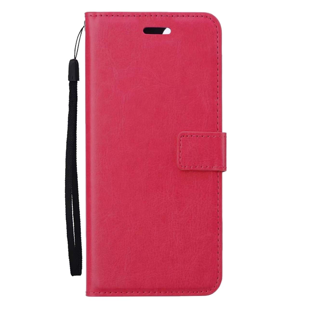 Nomfy Hoesje Geschikt voor Samsung S23 FE Hoes Bookcase Flipcase Book Cover - Hoes Geschikt voor Samsung Galaxy S23 FE Hoesje Book Case - Donkerroze