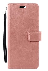 Nomfy Hoesje Geschikt voor Samsung S23 FE Hoes Bookcase Flipcase Book Cover - Hoes Geschikt voor Samsung Galaxy S23 FE Hoesje Book Case - Rosé goud