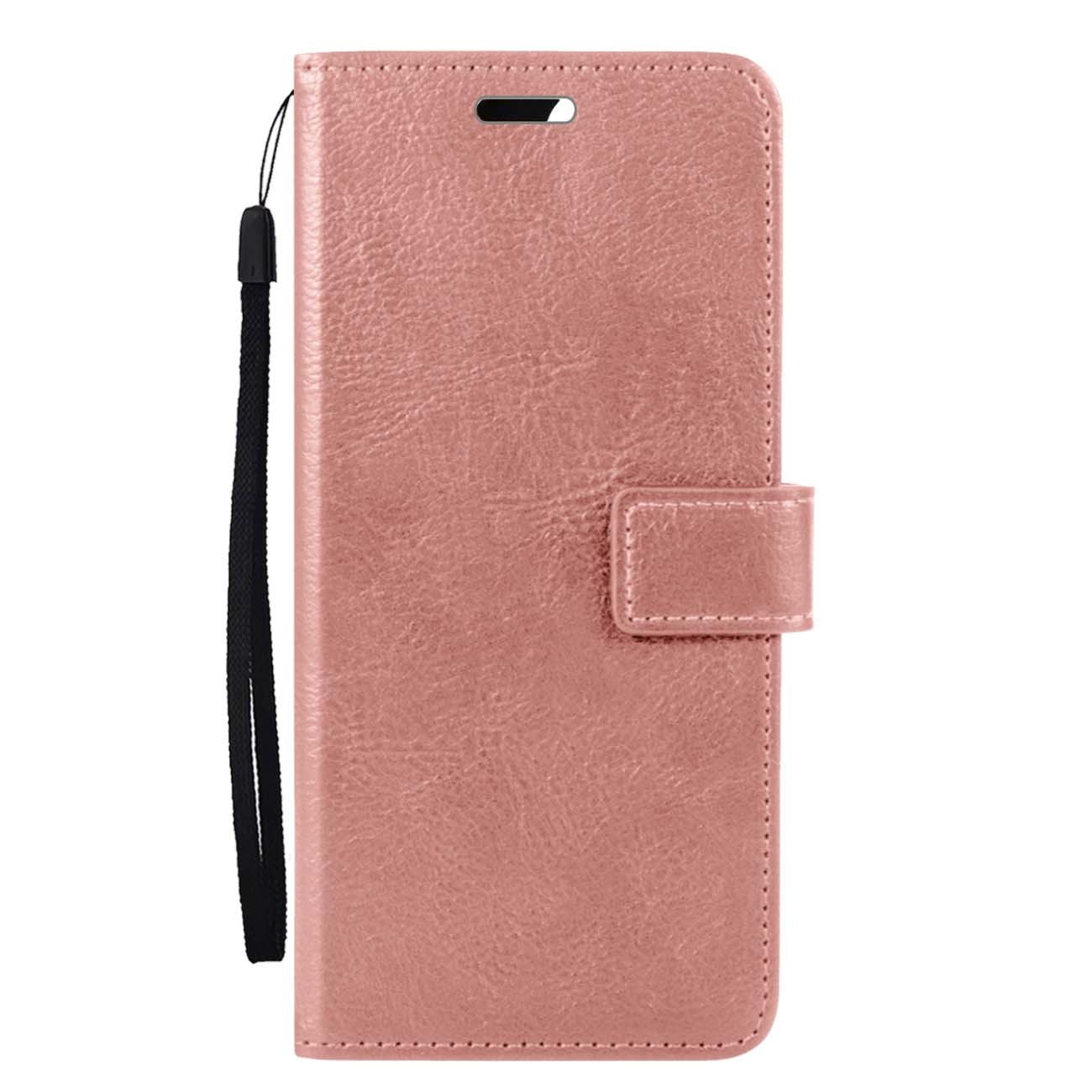 Nomfy Hoesje Geschikt voor Samsung S23 FE Hoes Bookcase Flipcase Book Cover - Hoes Geschikt voor Samsung Galaxy S23 FE Hoesje Book Case - Rosé goud