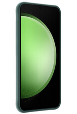 BASEY. Hoes Geschikt voor Samsung S23 FE Hoesje Siliconen Back Cover Case Met Screenprotector - Hoesje Geschikt voor Samsung Galaxy S23 FE Hoes Cover Hoesje - Donkergroen