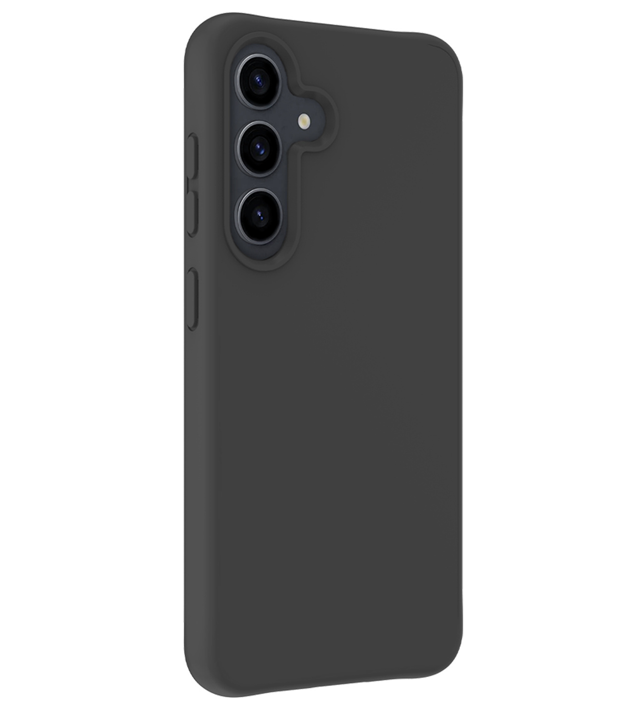 BASEY. Hoes Geschikt voor Samsung S23 FE Hoesje Siliconen Back Cover Case Met Screenprotector - Hoesje Geschikt voor Samsung Galaxy S23 FE Hoes Cover Hoesje - Zwart