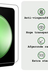 BASEY. Hoes Geschikt voor Samsung S23 FE Hoesje Siliconen Back Cover Case Met 2x Screenprotector - Hoesje Geschikt voor Samsung Galaxy S23 FE Hoes Cover Hoesje - Geel