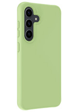 BASEY. Hoes Geschikt voor Samsung S23 FE Hoesje Siliconen Back Cover Case Met 2x Screenprotector - Hoesje Geschikt voor Samsung Galaxy S23 FE Hoes Cover Hoesje - Groen