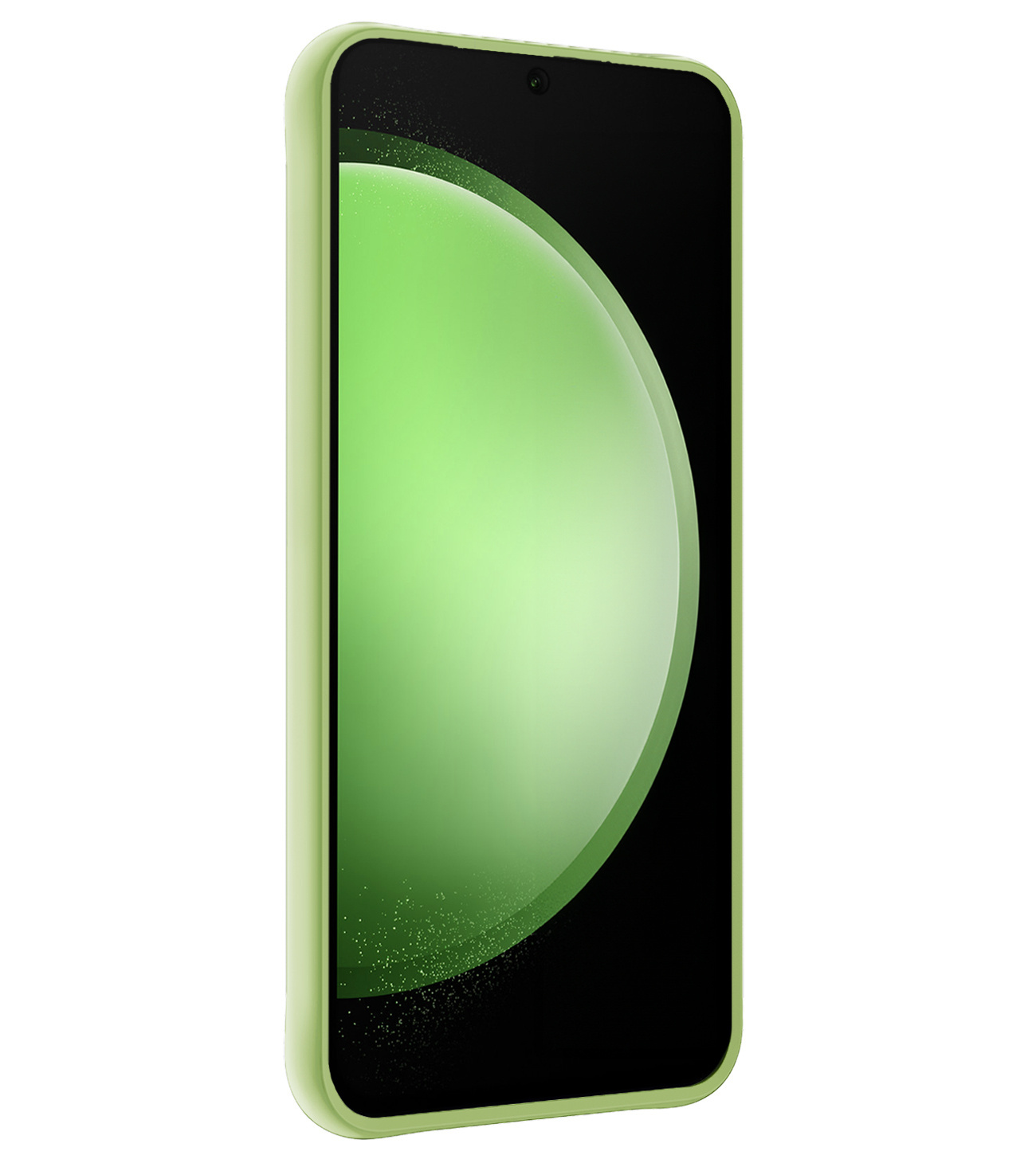 BASEY. Hoes Geschikt voor Samsung S23 FE Hoesje Siliconen Back Cover Case Met 2x Screenprotector - Hoesje Geschikt voor Samsung Galaxy S23 FE Hoes Cover Hoesje - Groen