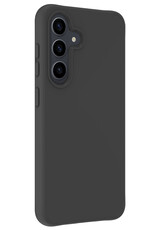 BASEY. Hoes Geschikt voor Samsung S23 FE Hoesje Siliconen Back Cover Case Met 2x Screenprotector - Hoesje Geschikt voor Samsung Galaxy S23 FE Hoes Cover Hoesje - Zwart
