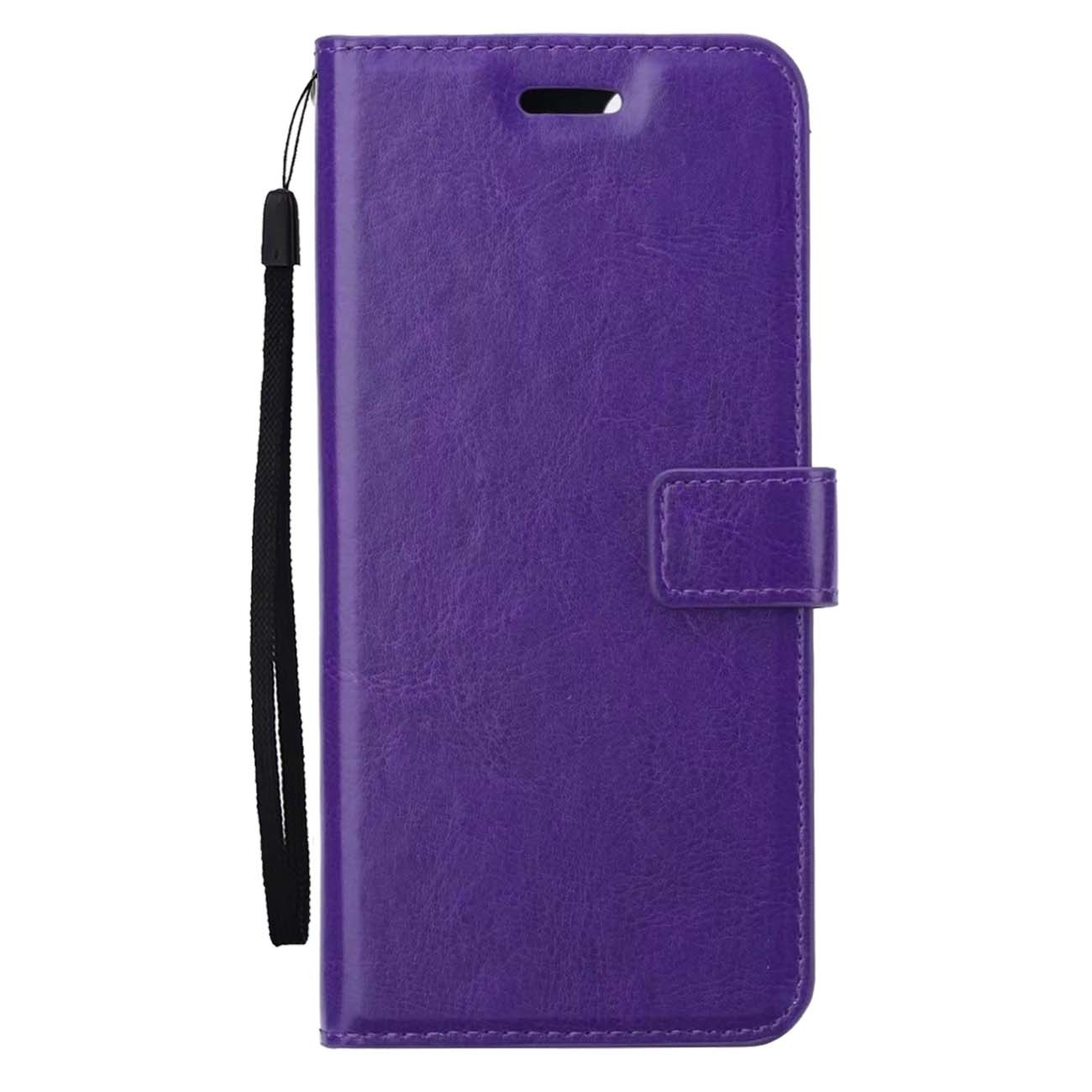 BASEY. Hoes Geschikt voor Samsung S23 FE Hoesje Bookcase Hoes Flip Case Book Cover Met Screenprotector - Hoesje Geschikt voor Samsung Galaxy S23 FE Hoes Book Case Hoesje - Paars