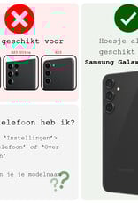 BASEY. Hoes Geschikt voor Samsung S23 FE Hoesje Bookcase Hoes Flip Case Book Cover Met Screenprotector - Hoesje Geschikt voor Samsung Galaxy S23 FE Hoes Book Case Hoesje - Wit