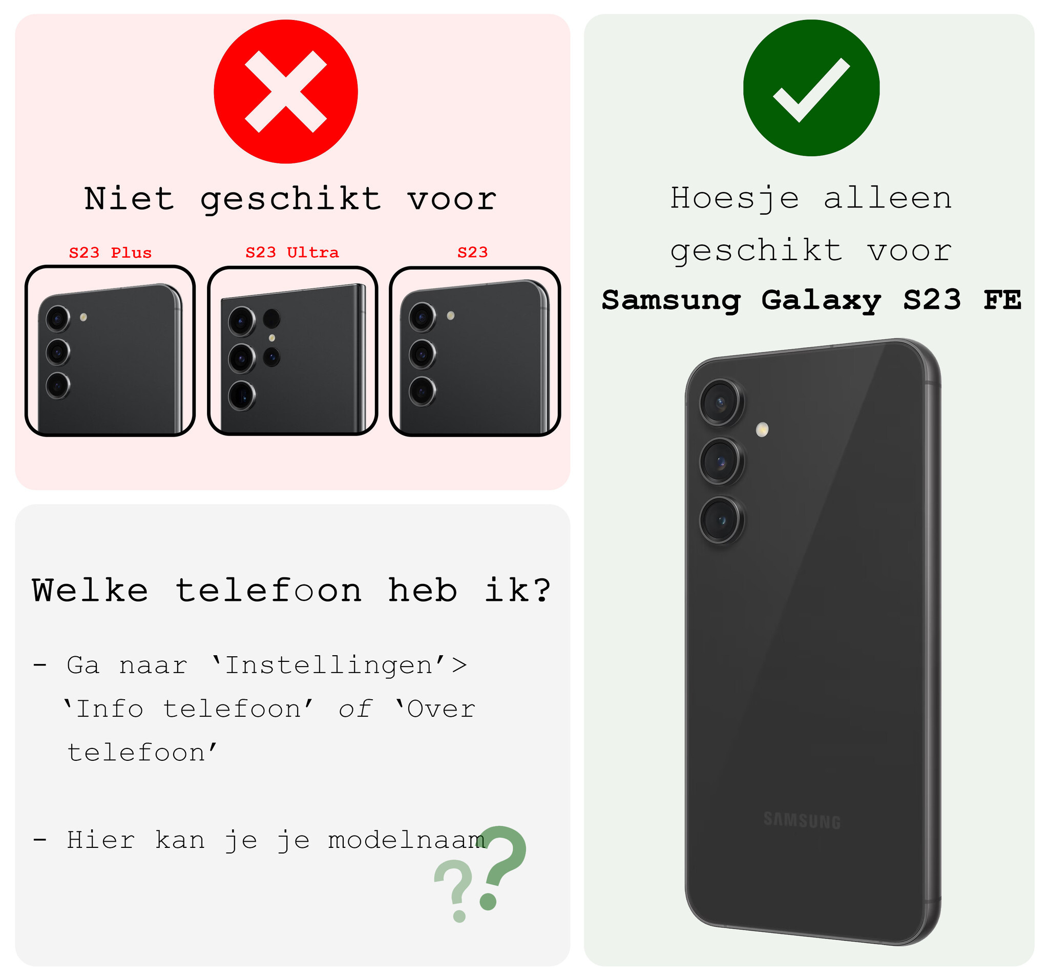 BASEY. Hoes Geschikt voor Samsung S23 FE Hoesje Bookcase Hoes Flip Case Book Cover Met 2x Screenprotector - Hoesje Geschikt voor Samsung Galaxy S23 FE Hoes Book Case Hoesje - Rood