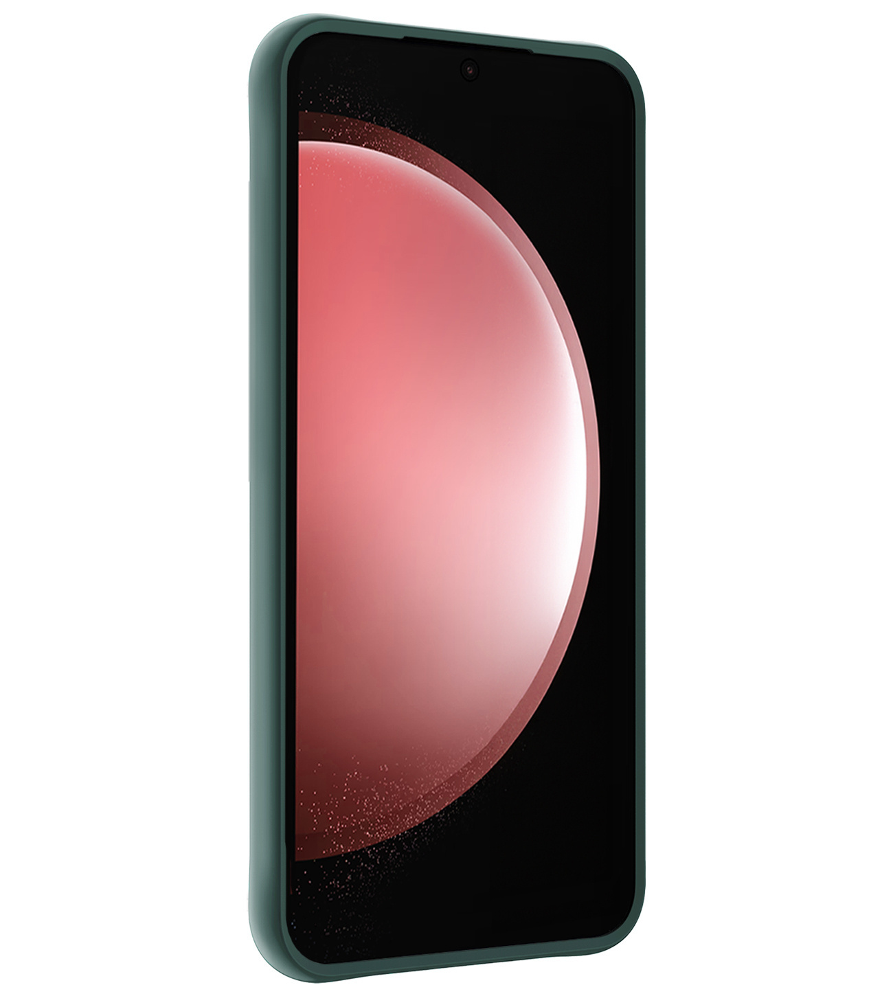 NoXx Hoes Geschikt voor Samsung S23 FE Hoesje Cover Siliconen Back Case Hoes Met Screenprotector - Donkergroen