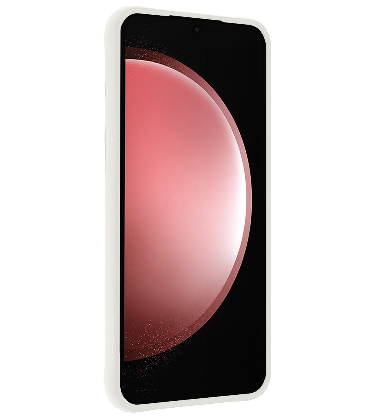 NoXx Hoes Geschikt voor Samsung S23 FE Hoesje Cover Siliconen Back Case Hoes Met Screenprotector - Wit