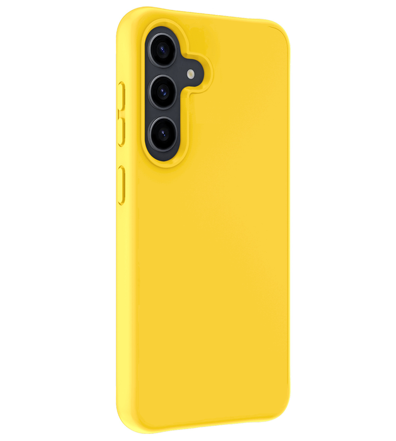 NoXx Hoes Geschikt voor Samsung S23 FE Hoesje Cover Siliconen Back Case Hoes Met 2x Screenprotector - Geel