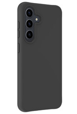 NoXx Hoes Geschikt voor Samsung S23 FE Hoesje Cover Siliconen Back Case Hoes Met 2x Screenprotector - Zwart