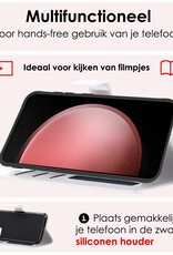 NoXx Hoes Geschikt voor Samsung S23 FE Hoesje Book Case Hoes Flip Cover Wallet Bookcase Met 2x Screenprotector - Wit