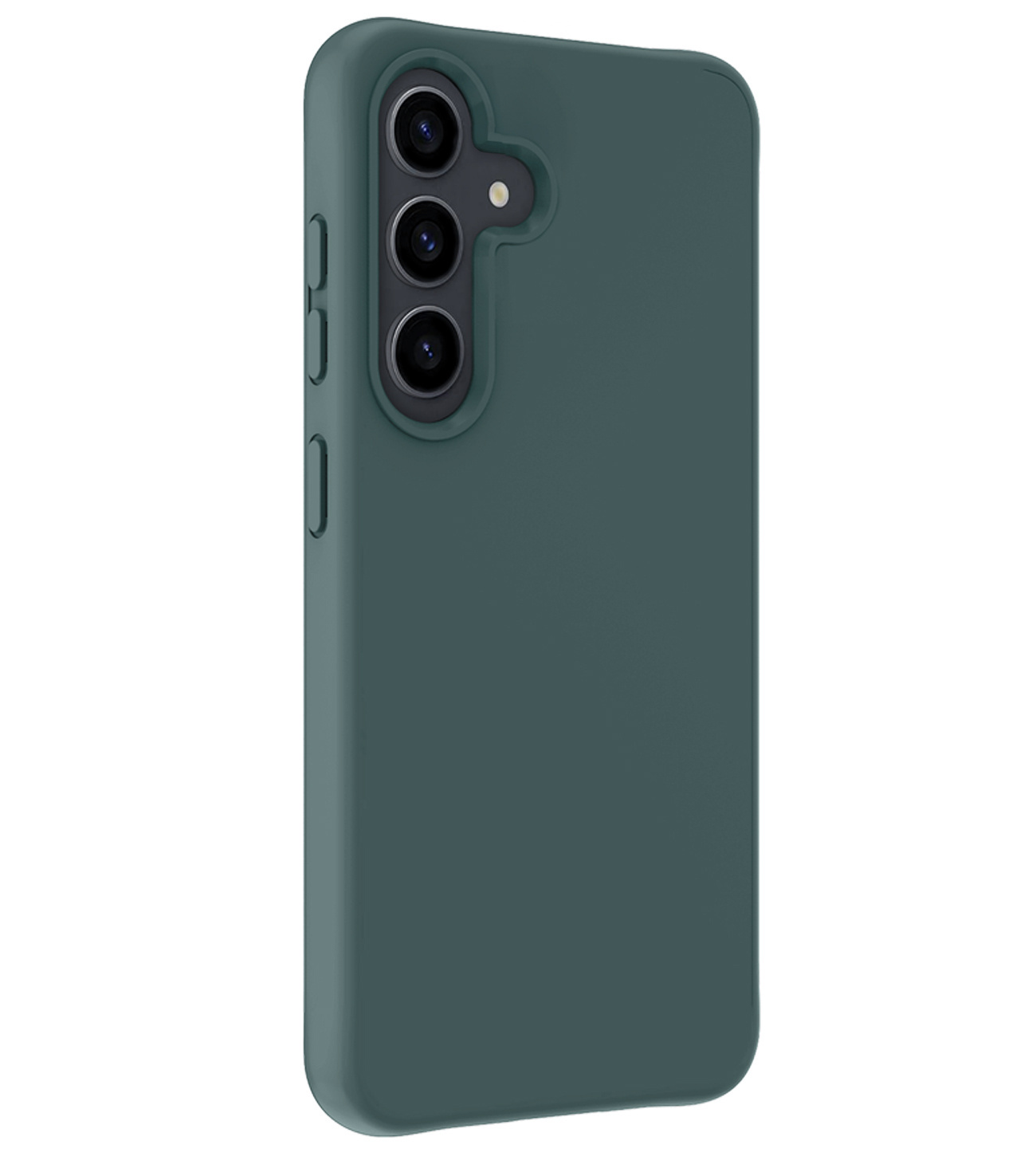 Nomfy Hoesje Geschikt voor Samsung S23 FE Hoesje Siliconen Cover Case Met Screenprotector - Hoes Geschikt voor Samsung Galaxy S23 FE Hoes Back Case - Donkergroen