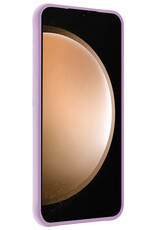 Nomfy Hoesje Geschikt voor Samsung S23 FE Hoesje Siliconen Cover Case Met Screenprotector - Hoes Geschikt voor Samsung Galaxy S23 FE Hoes Back Case - Lila