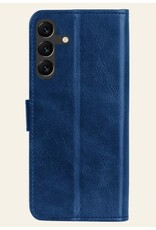 Nomfy Hoesje Geschikt voor Samsung S23 FE Hoes Bookcase Flipcase Book Cover Met Screenprotector - Hoes Geschikt voor Samsung Galaxy S23 FE Hoesje Book Case - Donkerblauw