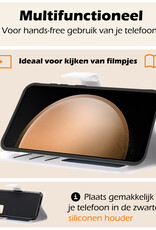 Nomfy Hoesje Geschikt voor Samsung S23 FE Hoes Bookcase Flipcase Book Cover Met Screenprotector - Hoes Geschikt voor Samsung Galaxy S23 FE Hoesje Book Case - Wit