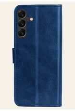 Nomfy Hoesje Geschikt voor Samsung S23 FE Hoes Bookcase Flipcase Book Cover Met 2x Screenprotector - Hoes Geschikt voor Samsung Galaxy S23 FE Hoesje Book Case - Donkerblauw
