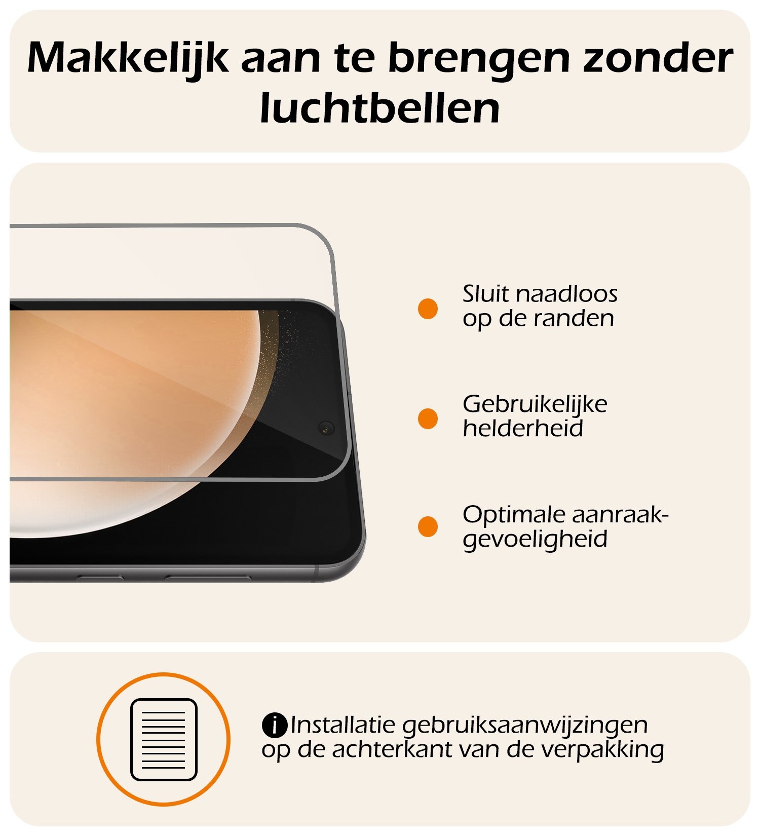 Nomfy Hoesje Geschikt voor Samsung S23 FE Hoes Bookcase Flipcase Book Cover Met 2x Screenprotector - Hoes Geschikt voor Samsung Galaxy S23 FE Hoesje Book Case - Rosé goud