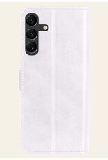 Nomfy Hoesje Geschikt voor Samsung S23 FE Hoes Bookcase Flipcase Book Cover Met 2x Screenprotector - Hoes Geschikt voor Samsung Galaxy S23 FE Hoesje Book Case - Wit