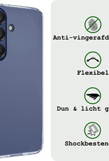 BASEY. Hoes Geschikt voor Samsung A15 Hoesje Siliconen Back Cover Case - Hoesje Geschikt voor Samsung Galaxy A15 Hoes Cover Hoesje - Transparant