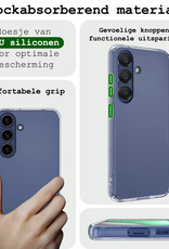 BASEY. Hoes Geschikt voor Samsung A15 Hoesje Siliconen Back Cover Case - Hoesje Geschikt voor Samsung Galaxy A15 Hoes Cover Hoesje - Transparant - 2 Stuks