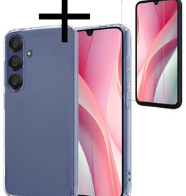 NoXx NoXx Samsung Galaxy A15 Hoesje Siliconen Met Screenprotector - Transparant