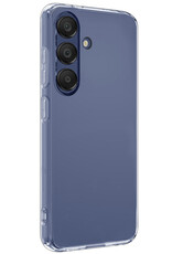 NoXx Hoes Geschikt voor Samsung A15 Hoesje Cover Siliconen Back Case Hoes Met Screenprotector - Transparant