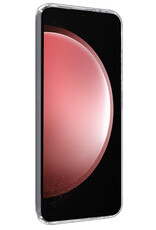 NoXx Hoes Geschikt voor Samsung S23 FE Hoesje Cover Siliconen Back Case Hoes Met 2x Screenprotector - Transparant