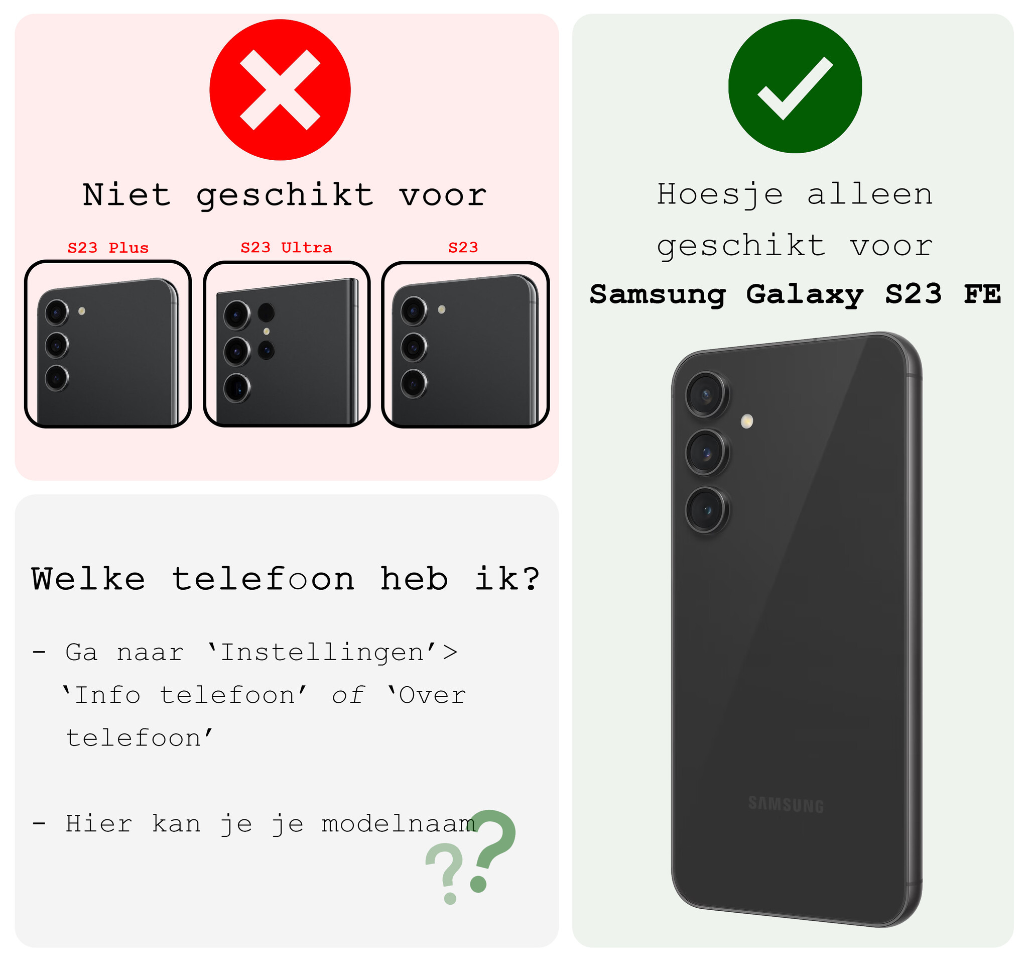 BASEY. Hoes Geschikt voor Samsung S23 FE Hoesje Siliconen Back Cover Case - Hoesje Geschikt voor Samsung Galaxy S23 FE Hoes Cover Hoesje - Transparant - 2 Stuks