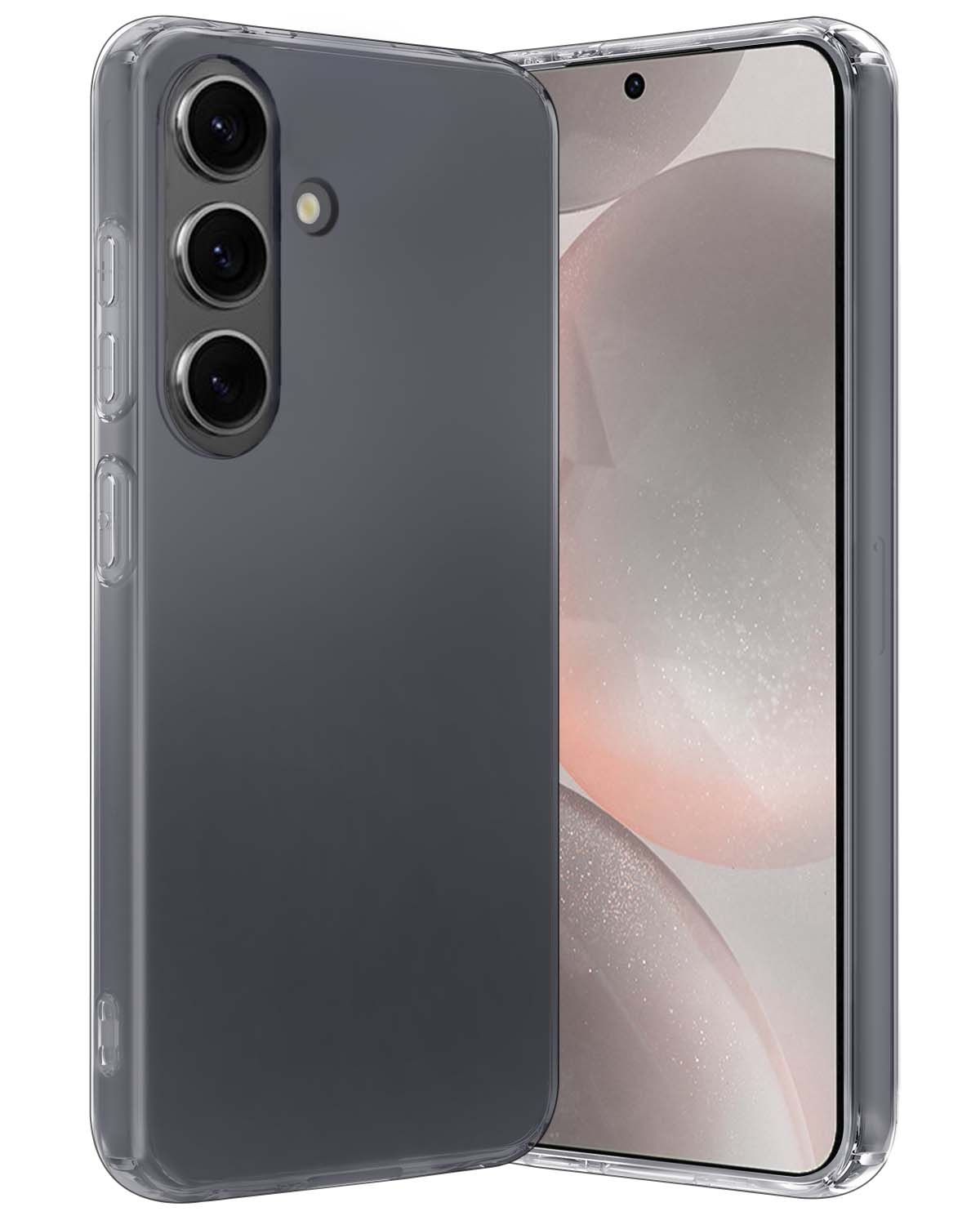 Nomfy Hoesje Geschikt voor Samsung S24 Hoesje Siliconen Cover Case - Hoes Geschikt voor Samsung Galaxy S24 Hoes Back Case - Transparant