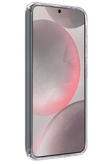 NoXx Hoes Geschikt voor Samsung S24 Hoesje Cover Siliconen Back Case Hoes Met 2x Screenprotector - Transparant