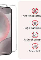 NoXx Hoes Geschikt voor Samsung S24 Hoesje Cover Siliconen Back Case Hoes Met 2x Screenprotector - Transparant