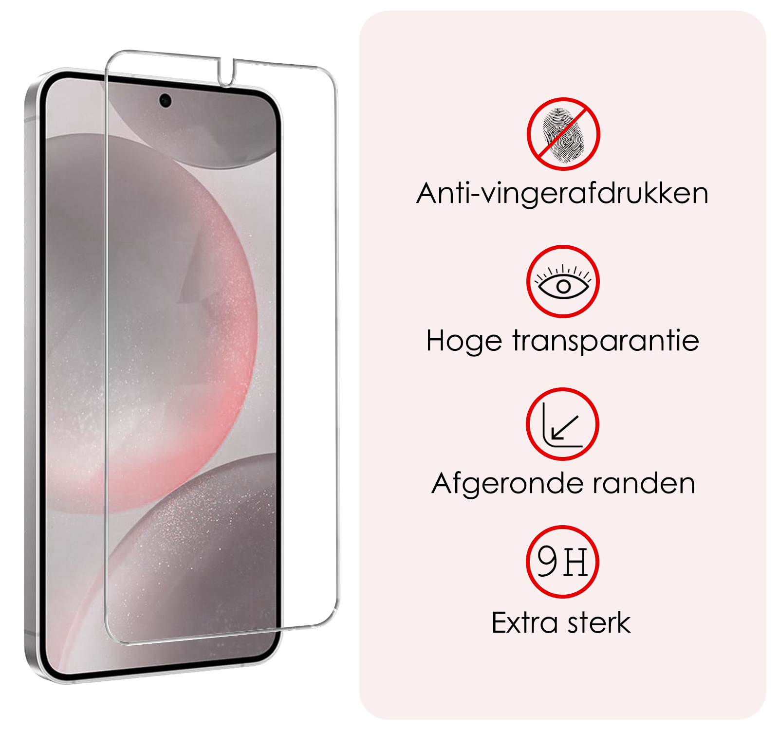 NoXx Hoes Geschikt voor Samsung S24 Hoesje Cover Siliconen Back Case Hoes Met 2x Screenprotector - Transparant