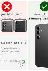 BASEY. Hoes Geschikt voor Samsung S24 Hoesje Siliconen Back Cover Case Met Screenprotector - Hoesje Geschikt voor Samsung Galaxy S24 Hoes Cover Hoesje - Transparant