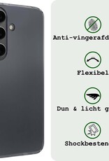 BASEY. Hoes Geschikt voor Samsung S24 Hoesje Siliconen Back Cover Case - Hoesje Geschikt voor Samsung Galaxy S24 Hoes Cover Hoesje - Transparant