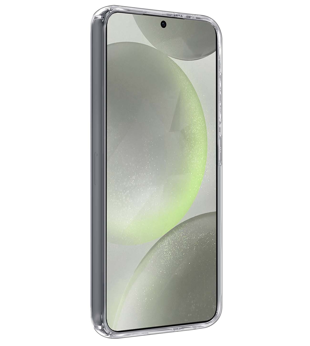 BASEY. Hoes Geschikt voor Samsung S24 Plus Hoesje Siliconen Back Cover Case Met Screenprotector - Hoesje Geschikt voor Samsung Galaxy S24 Plus Hoes Cover Hoesje - Transparant