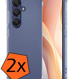 Nomfy Nomfy Samsung Galaxy A15 Hoesje Shockproof - Transparant - 2 PACK