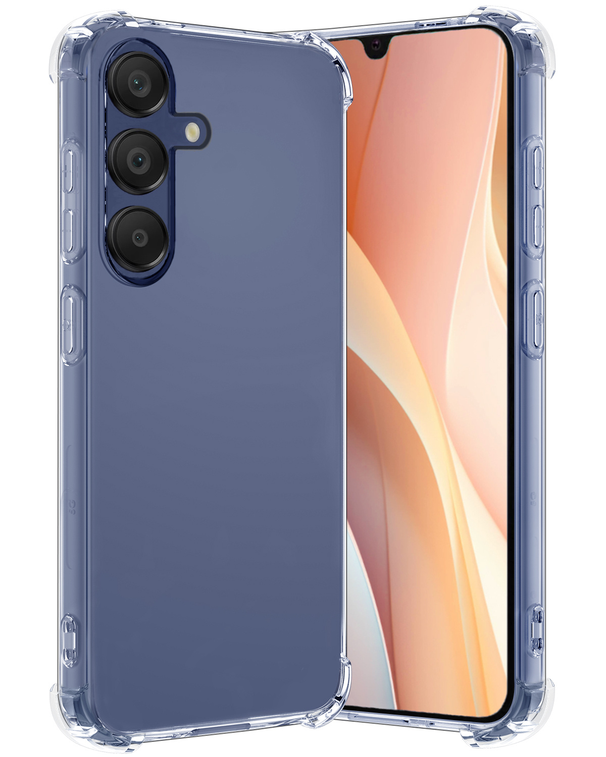 Nomfy Hoesje Geschikt voor Samsung A15 Hoesje Shock Proof Cover Case Shockproof - Hoes Geschikt voor Samsung Galaxy A15 Hoes Siliconen Back Case - Transparant