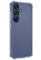 NoXx Hoes Geschikt voor Samsung A15 Hoesje Siliconen Cover Shock Proof Back Case Shockproof Hoes Met 2x Screenprotector - Transparant