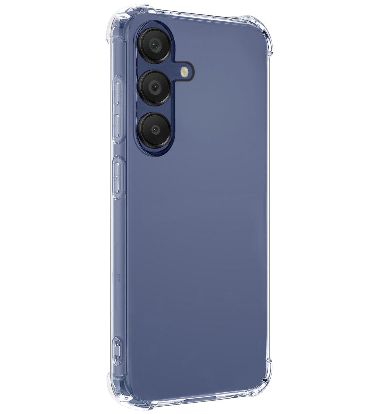 NoXx Hoes Geschikt voor Samsung A15 Hoesje Siliconen Cover Shock Proof Back Case Shockproof Hoes Met 2x Screenprotector - Transparant