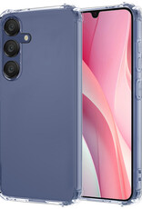NoXx Hoes Geschikt voor Samsung A15 Hoesje Siliconen Cover Shock Proof Back Case Shockproof Hoes - Transparant