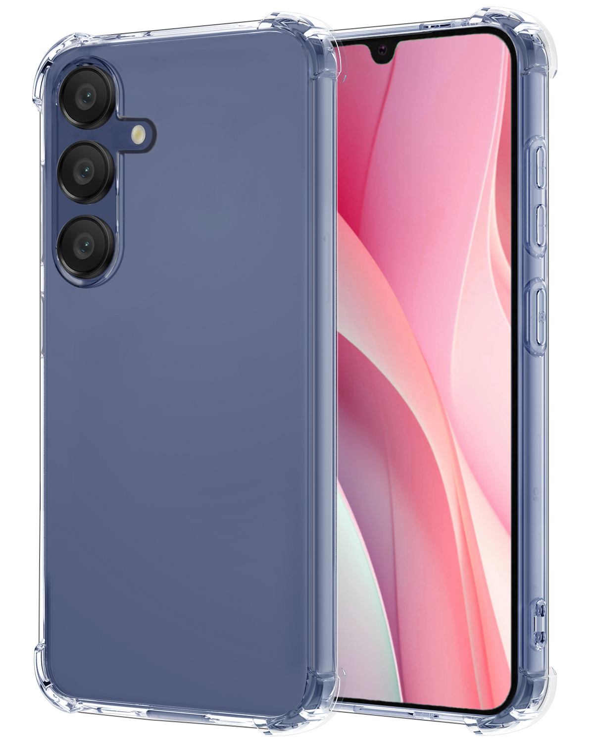 NoXx Hoes Geschikt voor Samsung A15 Hoesje Siliconen Cover Shock Proof Back Case Shockproof Hoes - Transparant