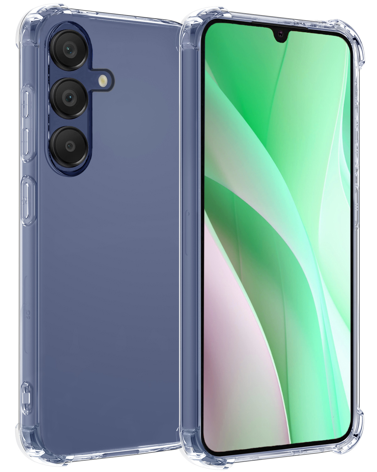 BASEY. Hoes Geschikt voor Samsung A15 Hoesje Shock Proof Case Hoes Siliconen - Hoesje Geschikt voor Samsung Galaxy A15 Hoes Cover Shockproof - Transparant