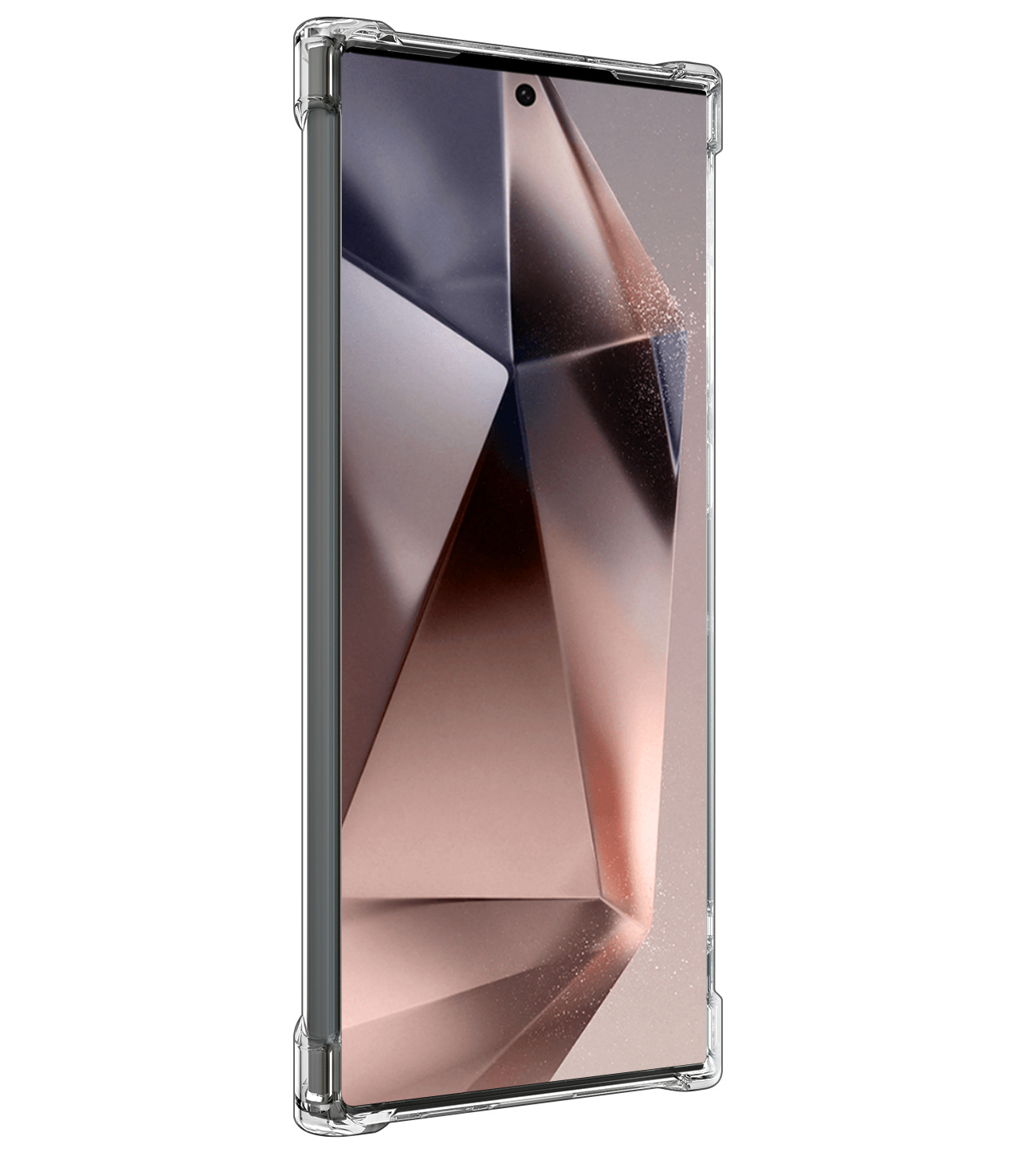 Nomfy Hoesje Geschikt voor Samsung S24 Ultra Hoesje Shock Proof Cover Case Shockproof Met Screenprotector - Hoes Geschikt voor Samsung Galaxy S24 Ultra Hoes Siliconen Back Case - Transparant