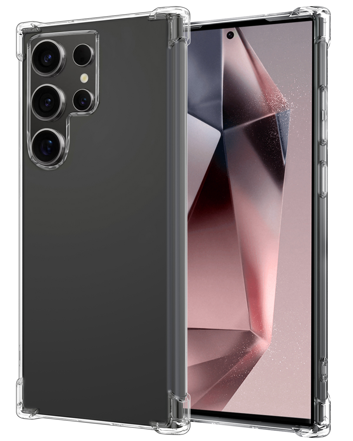 NoXx Hoes Geschikt voor Samsung S24 Ultra Hoesje Siliconen Cover Shock Proof Back Case Shockproof Hoes - Transparant