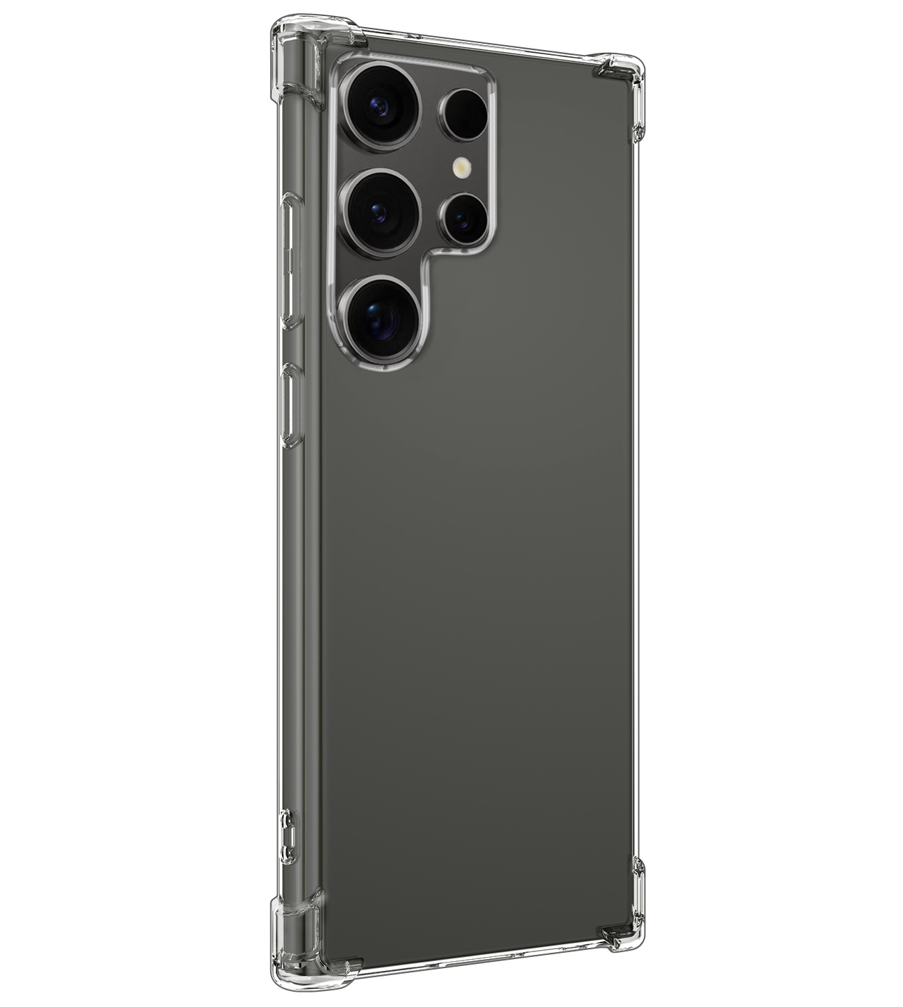 NoXx Hoes Geschikt voor Samsung S24 Ultra Hoesje Siliconen Cover Shock Proof Back Case Shockproof Hoes - Transparant