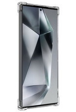 BASEY. Hoes Geschikt voor Samsung S24 Ultra Hoesje Shock Proof Case Hoes Siliconen Met Screenprotector - Hoesje Geschikt voor Samsung Galaxy S24 Ultra Hoes Cover Shockproof - Transparant